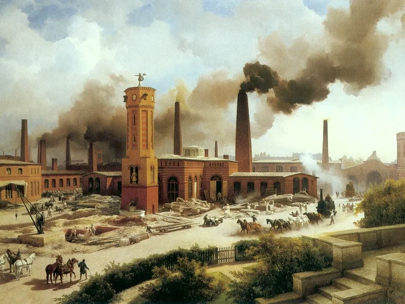 1803-Karl Eduard Biermann - Stabilimento di ingegneria Borsig, Berlino Chausseestraße, 1847